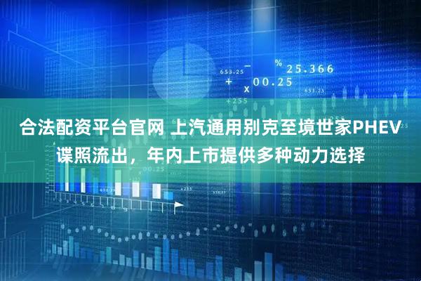 合法配资平台官网 上汽通用别克至境世家PHEV谍照流出，年内上市提供多种动力选择
