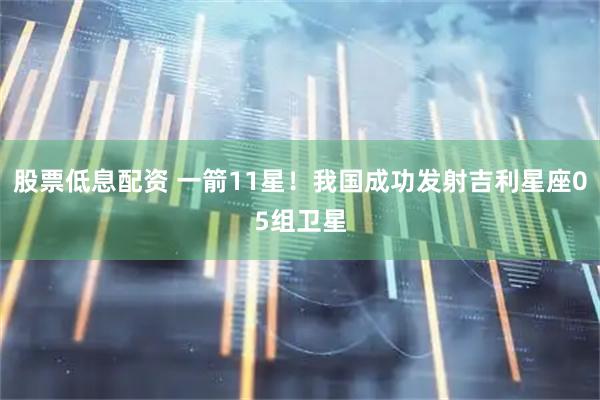 股票低息配资 一箭11星！我国成功发射吉利星座05组卫星